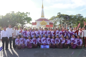 ร่วมขบวนแห่อัตลักษณ์และรำบวงสรวงศาลหลักเมืองอำเภอเขื่องใน ปี พ.ศ.2568